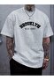 Oversized Men's T-Shirt, Brooklyn Print, Summer Trend Short Sleeve T-Shirts, Big and Tall