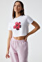 Ambessa Women's Crew Neck Oversize White T-Shirt - 3