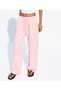 Wide Leg Elastic Waist Linen Trousers - 4