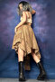 MILKY BROWN LACE TULLE ASYMMETRICAL SKIRT - 2