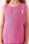 Base. Polo Assn Light Purple Reflection Detail Fuchsia Girls' Shorts Set - 4