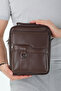 Genuine Leather Long Strap Cross Shoulder and Men's Handbag / 100% Leather Men's Bag - 7