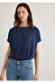 Short Sleeve Navy Blue Women's T-Shirt M167245-70487 - 2