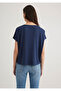 Short Sleeve Navy Blue Women's T-Shirt M167245-70487 - 4