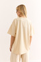 Women's Beige Doguie Printed 2 Thread Relaxed Fit T-Shirt Tsh-19000903 - 7