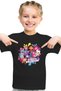 Gabby Dollhouse Pattern Printed Children's Black and White Tshirt