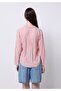 Regular Fit Shirt Neck Striped Women's Red Long Sleeve Shirt - 2