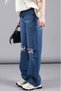 Mad Girls Blue Ripped Straight Leg Jean Mg1153 - 6