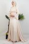 Yoryo Dress with Flounces on Sleeves, Melon - 3