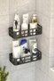 4-Piece Adhesive In-Cabinet Organizer, 4-Piece Bathroom Organizer, Shower Shelf Organizer Shampoo Holder - 3