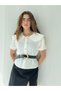 Design Baby Collar Lightweight Watermelon Sleeve Shirt Women White - 4