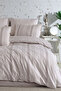 Natural Beige Cotton Ranforce Double Duvet Cover Set with Elastic Sheets