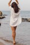 Alice Shirt Collar Brode Embroidered Bikini Top Women's Beach Dress - 3