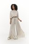 Nell Beige Cropped T-Shirt and Trousers Set - 3