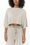 Nell Beige Cropped T-Shirt and Trousers Set - 8