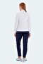 Casual Zippered Women's Tracksuit Set White - 2