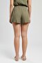 Sarina women's woven shorts khaki - 3