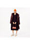Women's Long Sleeve Polo Neck Wool Claret Red Dress - 4