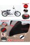 Honda C70 Super Cub Tarpaulin Topcase Compatible Motorcycle Tarpaulin (Grey-Black Red Stitched)