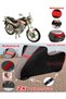 Asian as 150-12 Tarpaulin Topcase Compatible Motorcycle Tarpaulin (Grey-Black Red Stitched)