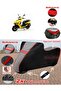 Ramzey Rmz 100-7 Tarpaulin Topcase Compatible Motorcycle Tarpaulin (Grey-Black Red Stitched)