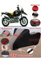 Bmw R 1150 Gs Tarpaulin Topcase Compatible Motorcycle Tarpaulin (Grey-Black Red Stitched)