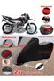 Arora Ar 200 Gy Cross Tarpaulin Topcase Compatible Motorcycle Tarpaulin (Grey-Black Red Stitched)