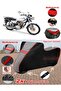 Kuba Cheetah 180R Tarpaulin Topcase Compatible Motorcycle Tarpaulin (Grey-Black Red Stitched)