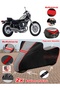 Yamaha Virago Xv 535 Tarpaulin Topcase Compatible Motorcycle Tarpaulin (Grey-Black Red Stitched)