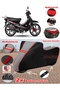 Yuki Yk100-7 Motorcycle Tarpaulin Compatible with Topcase (Grey-Black Red Stitched)