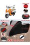 Mondial 50 Znu Ec Tarpaulin Topcase Compatible Motorcycle Tarpaulin (Grey-Black Red Stitched)