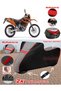 Ktm 640 Duke Ii Tarpaulin Topcase Compatible Motorcycle Tarpaulin (Grey-Black Red Stitched)