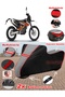 Ktm 690 Enduro R Tarpaulin Topcase Compatible Motorcycle Tarpaulin (Grey-Black Red Stitched)