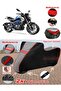 Cf Moto 250Nk Tarpaulin Topcase Compatible Motorcycle Tarpaulin (Grey-Black Red Stitched)