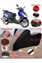 Ramzey Rmz 125 T-D Tarpaulin Topcase Compatible Motorcycle Tarpaulin (Grey-Black Red Stitched)