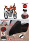 Motorcycle Tarpaulin Compatible with Suzuki Sv650S Tarpaulin Topcase (Grey-Black with Red Stitching)