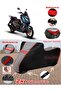 Regal Raptor Xsuv125 Tarpaulin Topcase Compatible Motorcycle Tarpaulin (Grey-Black Red Stitched)