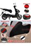 Arora Verano Ar 50-9 Tarpaulin Topcase Compatible Motorcycle Tarpaulin (Grey-Black Red Stitched)