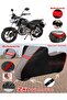 Mondial Vulture I-E Tarpaulin Topcase Compatible Motorcycle Tarpaulin (Grey-Black Red Stitched)