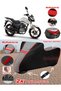 Kuba Cr1 Tarpaulin Topcase Compatible Motorcycle Tarpaulin (Gray-Black Red Stitched)