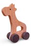Wooden Dinosaur Toy with Wheels – Montessori Handmade Natural Educational Wooden Toy - 1-3 Years - 5