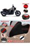 Rks K-Light 202 Tarpaulin Topcase Compatible Motorcycle Tarpaulin (Grey-Black Red Stitched)