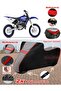 Yamaha Yz 85 Tarpaulin Topcase Compatible Motorcycle Tarpaulin (Grey-Black Red Stitched)