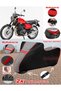 Jawa Cz 350 Tarpaulin Topcase Compatible Motorcycle Tarpaulin (Grey-Black Red Stitched)