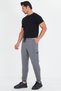 Men's Cotton Cargo Pocket Sweatpants Anthracite Melange 5821-A - 2