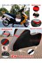 Asian as 150 t 5A Tarpaulin Topcase Compatible Motorcycle Tarpaulin (Grey-Black Red Stitched)