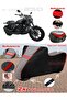 Arora Sk 250 K Tarpaulin Topcase Compatible Motorcycle Tarpaulin (Grey-Black Red Stitched)