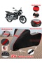 Kanuni Leopard Tarpaulin Topcase Compatible Motorcycle Tarpaulin (Grey-Black Red Stitched)