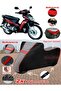 Tvs Neo X3I Tarpaulin Topcase Compatible Motorcycle Tarpaulin (Grey-Black Red Stitched)