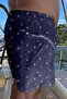 Large Size Water Repellent Digital Printed Men's Beach Sea Shorts Swimsuit - 271-Navy Blue - 3